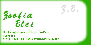 zsofia blei business card