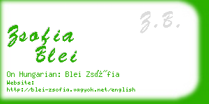 zsofia blei business card